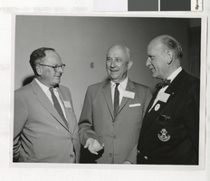 Photograph of C. D. Baker at a mayors meeting, 1950s