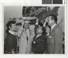 Photograph of Western Airlines office opening, Las Vegas (Nev.), June 1955