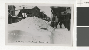 Photograph of C Street, Virginia City (Nev.), January 18, 1916