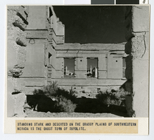 Photograph of a deserted building, Rhyolite (Nev.), 1920-1950