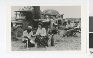 Photograph of Kathleen Collins on a movie set, Logandale (Nev.), circa 1925