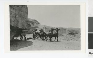 Photograph of a movie scene, Valley of Fire (Nev.), 1925-1929