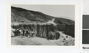 Photograph of a movie scene, Valley of Fire (Nev.), 1925-1929