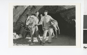 Photograph of "One Million B.C." film crew members, Valley of Fire (Nev.), 1936-1937