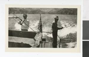 Photograph of men fishing, 1935-1940