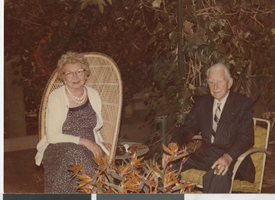 Photograph of Frances and Leonard Fayle, December 1979