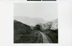 Photograph of train tracks, Lincoln County (Nev.), circa 1907