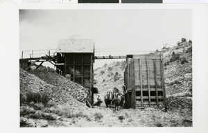 Photograph of a mining rig and horses, Lincoln County (Nev.), circa 1916