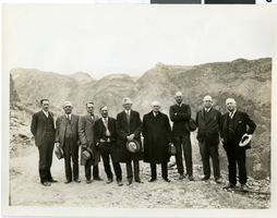 Photograph of government and Six Companies officials, Hoover Dam, February 9, 1932