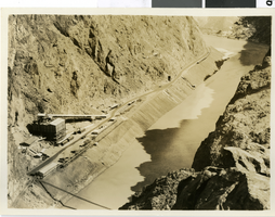 Photograph of concrete mixing plant, Hoover Dam, March 28, 1932