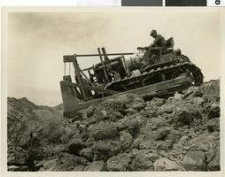 Photograph of caterpillar tractor, Hoover Dam, March 28, 1932