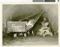 Photograph of construction truck equipment, Hoover Dam, December 8, 1931