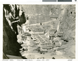 Photograph of Hoover Dam construction, July 22, 1933