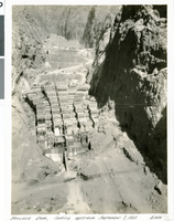 Photograph of Hoover Dam construction, September 7, 1933