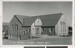 Postcard of L.D.S. Mormon Church, Pioche (Nev.) 1930s