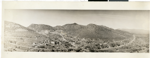 Photograph of aerial view of Pioche (Nev.), early 1900s