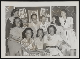 Photograph of Donn Arden with women, 1940s