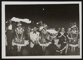 Photograph of Donn Arden with dancers, 1930s-1940s