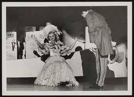Photograph of Donn Arden on stage with dancer, 1930s-1940s