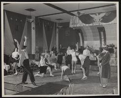 Photograph of Donn Arden leading a dance rehearsal, 1930s - 1940s