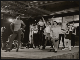 Photograph of Donn Arden directing a dance rehearsal, Paris (FRA), 1960s-1970s
