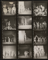 Photographs of Donn Arden's production "Voici! Paris" proof sheet, Hollywood (Calif.), 1953-1954