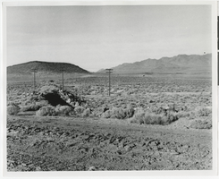Photograph of railroad pass in the desert, (Nev.), 1906-1928