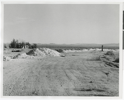 Photograph of dirt area for Silver Lake railroad, Silver Lake (Calif.), early 1900s