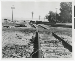 Photograph of interchange railroad track, (Nev.), 1900-1920