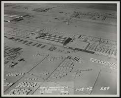 Photograph of aerial view of warehouse construction, Henderson (Nev.), January 13, 1942