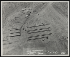 Photograph of aerial view of plant construction, Henderson (Nev.), January 13, 1942