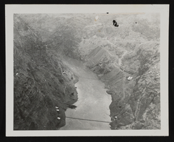 Photograph looking down on the Colorado River, 1932-1936