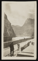 Photograph of workers in action, Hoover Dam, approximately 1931-1936