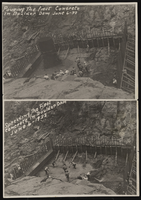 Photograph of concrete pouring and spreading at Hoover Dam, June 6, 1933