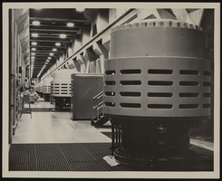 Photograph of a turbine room, Hoover Dam, approximately 1931-1936