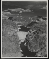 Aerial view of the Hoover Dam, approximately 1934-1936