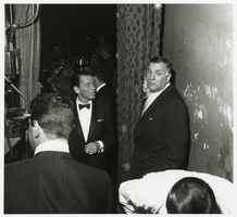 Photograph of Frank Sinatra and Jack Entratter backstage, Las Vegas, early 1960s