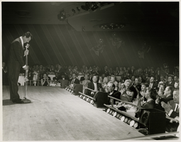 Photograph of Dean Martin, debut performance, Sands Copa Room, Las Vegas, March 6, 1957