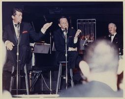 Photograph of Dean Martin and Frank Sinatra, Sands Hotel Copa Room, Las Vegas, January 22, 1964