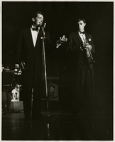 Photograph of Dean Martin and Jerry Lewis performing in the Copa Room, Las Vegas, mid 1950s