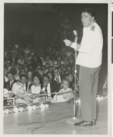 Photograph of Peter Lawford performing at the Sands Hotel, Las Vegas, circa 1960