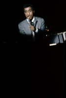 Slide transparency of Sammy Davis, Jr. performing onstage at the Copa Room in the Sands Hotel, Las Vegas, February 1963