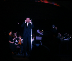 Slide transparency of Frank Sinatra onstage at the Sands Hotel, Las Vegas, circa 1960s