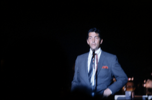 Slide transparency of Dean Martin at the Copa Room in the Sands Hotel, Las Vegas, February 1963
