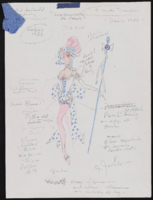 Seven nude dancers: costume design drawings, 1983