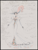 Two female singers: costume design drawings, 1983