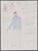Two male singers: original preliminary drawing