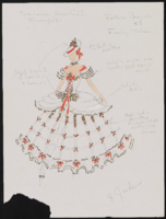 Showgirl Darlene Heistar: costume design drawings, 1983