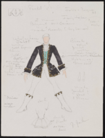 Prince lead adagio male: costume design drawings, 1983