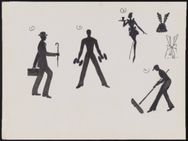 La Music des 80s Silhouettes Electroniques: original drawings
